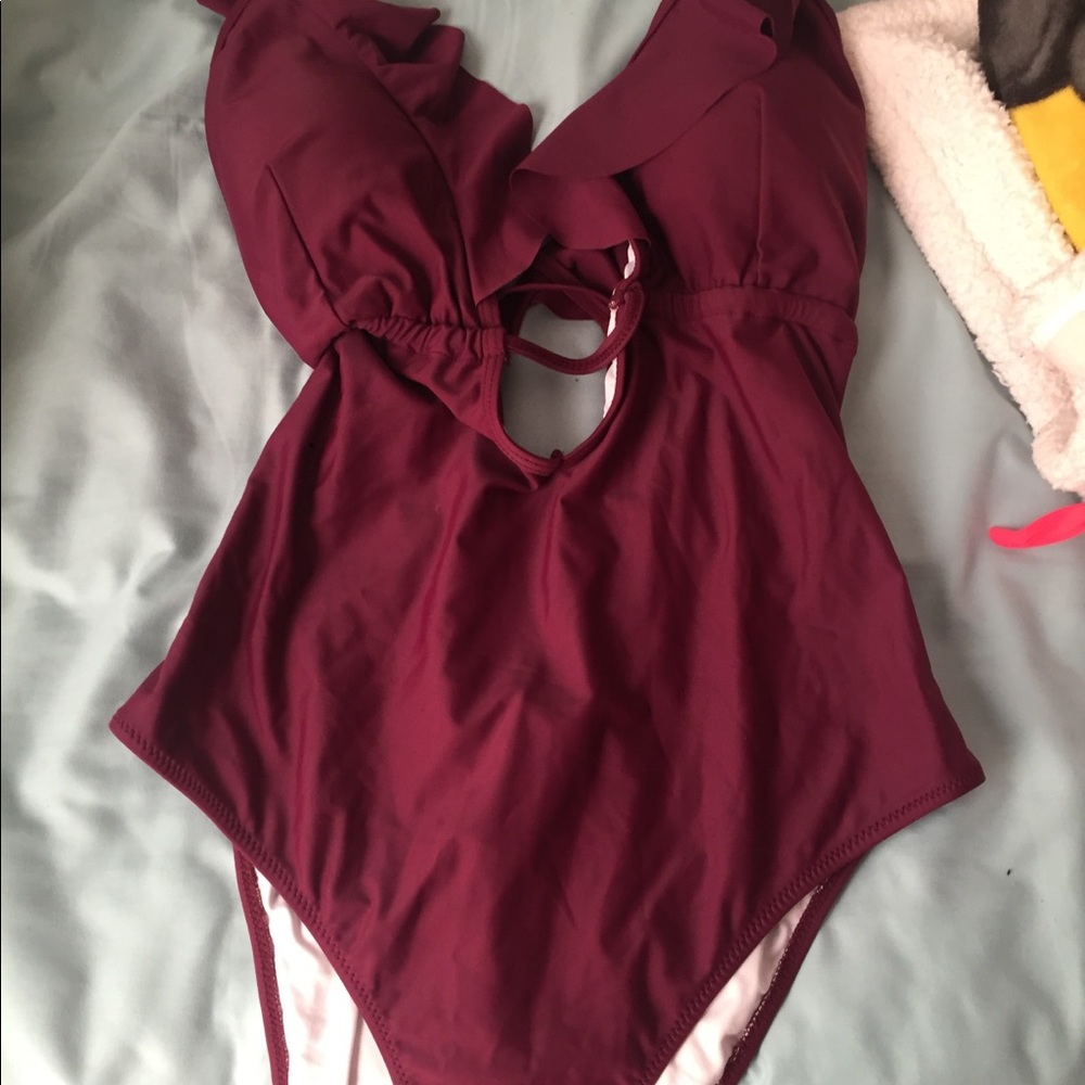 Cupshe Maroon one piece